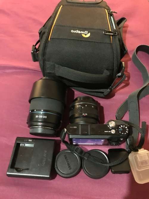 Samsung NX1100 Mirrorless Digital Camera with 20-50mm f/3.5-5.6 Lens + 55-200MM III SAMSUNG LENS